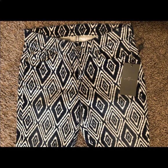NWT 7 For All Mankind Cropped Skinny Ikat - Picture 3 of 6